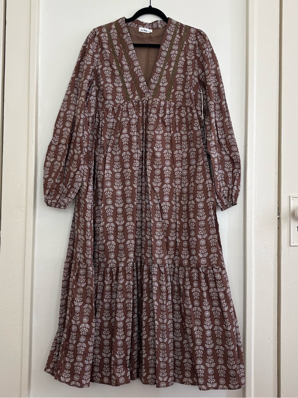 Maxi Brown Floral Dress